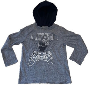 Place  Level Up Youth Small Long Sleeved T Shirt with Hood (Size 5/6)